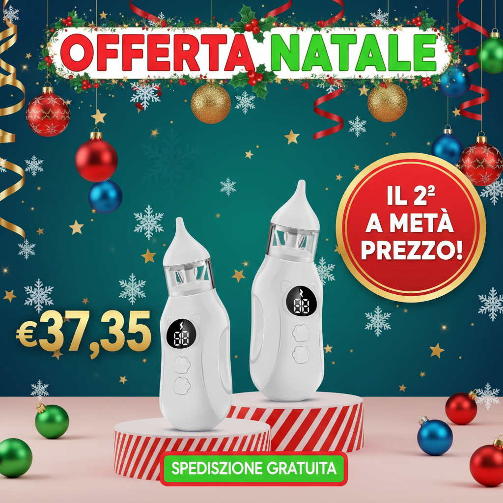 Offerta Natale - 2 Aspiratori Nasali: Il 2° a Metà Prezzo
