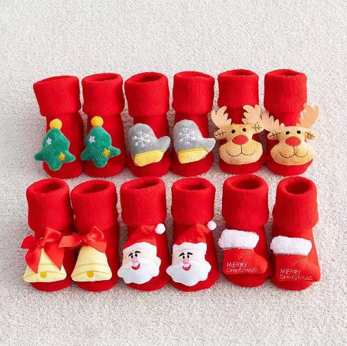 Calzini Natalizi in Cotone - Personaggi 3D