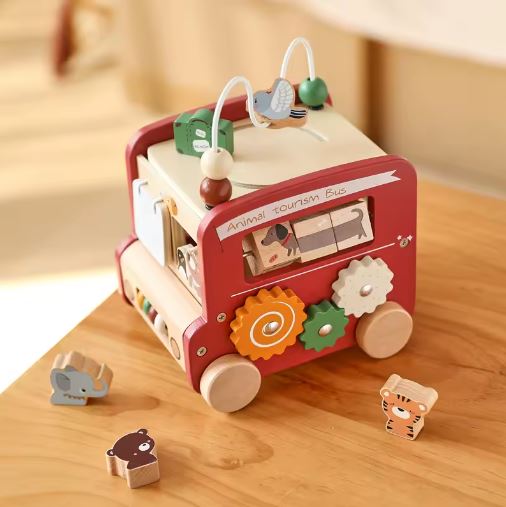Baby Bus - 6-in-1 Montessori-Aktivitätswürfel