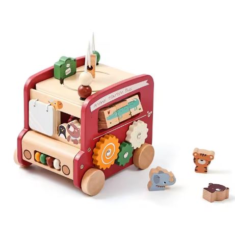 Baby Bus - 6-in-1 Montessori-Aktivitätswürfel