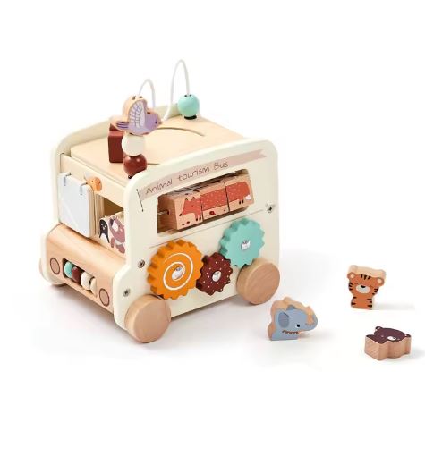 Baby Bus - 6-in-1 Montessori-Aktivitätswürfel